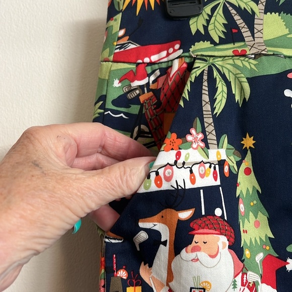 Loudmouth Ladies Christmas Holiday Golf Skort Sz 6 - Picture 2 of 5